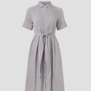 Adam Lippes Collective Striped Midi Shirt Dress, 6